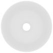 Luxury Wash Basin Round Matt White 40x15 cm Ceramic