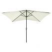 Parasol with LEDs and Steel Pole Sand 2x3 m