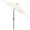 Parasol with LEDs and Steel Pole Sand 2x3 m