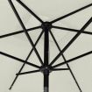 Parasol with LEDs and Steel Pole Sand 2x3 m