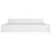 Bed Frame White Solid Wood 183x203 cm King Size