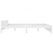 Bed Frame White Solid Wood 183x203 cm King Size