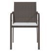 Garden Chairs with Cushions 2 pcs Brown 56x59x84 cm Poly Rattan