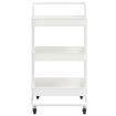 3-Tier Kitchen Trolley White 42x35x85 cm Iron and ABS