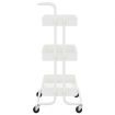 3-Tier Kitchen Trolley White 42x35x85 cm Iron and ABS