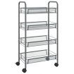 4-Tier Kitchen Trolley Grey 46x26x85 cm Iron