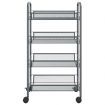 4-Tier Kitchen Trolley Grey 46x26x85 cm Iron