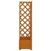 Corner Trellis Planter Orange 40x40x150 cm Solid Firwood