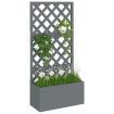 Trellis Planter Grey 65x33x135 cm WPC