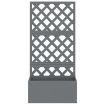 Trellis Planter Grey 65x33x135 cm WPC