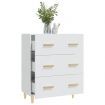 Sideboard High Gloss White 70x34x90 cm Engineered Wood