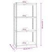 4-Layer Storage Shelf Anthracite Steel and Engineered Wood