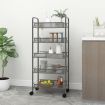 5-Tier Kitchen Trolley Grey 46x26x105 cm Iron