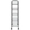 5-Tier Kitchen Trolley Grey 46x26x105 cm Iron