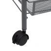 5-Tier Kitchen Trolley Grey 46x26x105 cm Iron