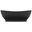 Luxury Basin Overflow Oval Matt Black 58.5x39 cm Ceramic