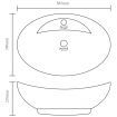 Luxury Basin Overflow Oval Matt Black 58.5x39 cm Ceramic