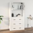 Wall Cabinet White 80x33x80 cm Engineered Wood