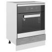 Oven Cabinet Concrete Grey 60x46x81.5 cm Engineered Wood