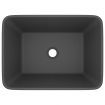 Luxury Wash Basin Matt Dark Grey 41x30x12 cm Ceramic