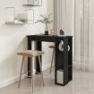 Bar Table with Shelf Black 102x50x103.5 cm Engineered Wood