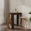 Bar Table with Shelf Smoked Oak 102x50x103.5 cm Engineered Wood
