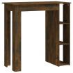 Bar Table with Shelf Smoked Oak 102x50x103.5 cm Engineered Wood