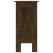 Bar Table with Shelf Smoked Oak 102x50x103.5 cm Engineered Wood