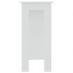 Bar Table with Shelf White 102x50x103.5 cm Engineered Wood
