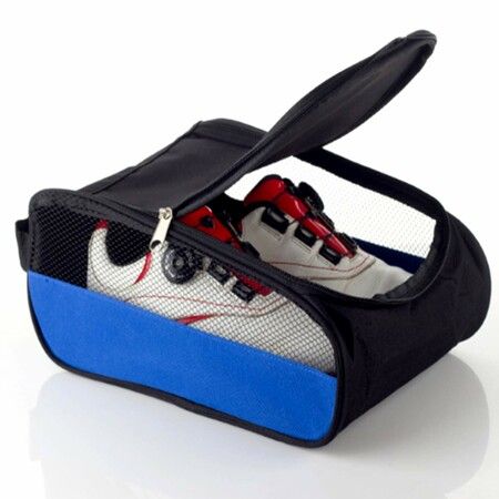 Golf Shoes Bags Travel Shoes Bags Zippered Sport Shoes Bag (Blue)