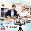 Wireless Microphone for iPhone Android Camera, Mini Lapel Microphone Phone Mic for Recording Vlogging Live Streaming Plug-Play (3 in 1 Gray Mic)