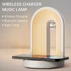 3-in-1 Wireless 15W Charger Music Night Lamp with Bluetooth Speaker Ajustable & Mutiple Light-up Modes-Pink