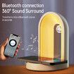 3-in-1 Wireless 15W Charger Music Night Lamp with Bluetooth Speaker Ajustable & Mutiple Light-up Modes-White