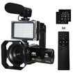 Video Camera Camcorder 4K 56MP Vlogging Camera with Microphone and Remote Control