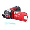 Camera Camcorder, 270 Degree Rotation Portable Digital Video Camcorder (Red)