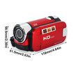 Camera Camcorder, 270 Degree Rotation Portable Digital Video Camcorder (Red)