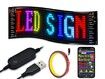9.2x37.2cm 16x64pixel LED Signs Advertising Flexible USB 5V LED Store Sign Bluetooth App Control Custom Text Pattern Programmable LED Display