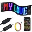 9.2x37.2cm 16x64pixel LED Signs Advertising Flexible USB 5V LED Store Sign Bluetooth App Control Custom Text Pattern Programmable LED Display