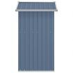 Garden Shed Grey 126x97.5x177 cm Galvanised Steel