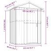 Garden Shed Grey 126x97.5x177 cm Galvanised Steel