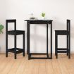 Bar Chairs 2 pcs Black 40x41.5x112 cm Solid Wood Pine