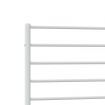 Metal Bed Frame with Headboard and Footboard White 92x187 cm Single