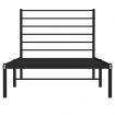 Metal Bed Frame with Headboard Black 92x187 cm Single