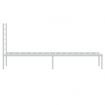 Metal Bed Frame with Headboard White 92x187 cm Single