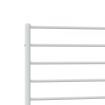 Metal Bed Frame with Headboard White 92x187 cm Single