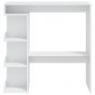 Bar Table with Storage Rack White 100x50x101.5 cm Engineered Wood