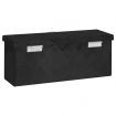 Storage Box Black 50x15x20.5 cm Aluminium