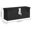 Storage Box Black 50x15x20.5 cm Aluminium