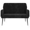 Bench Black 108x79x79 cm Velvet