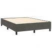 Box Spring Bed Frame Dark Grey 137x190 cm Double Velvet